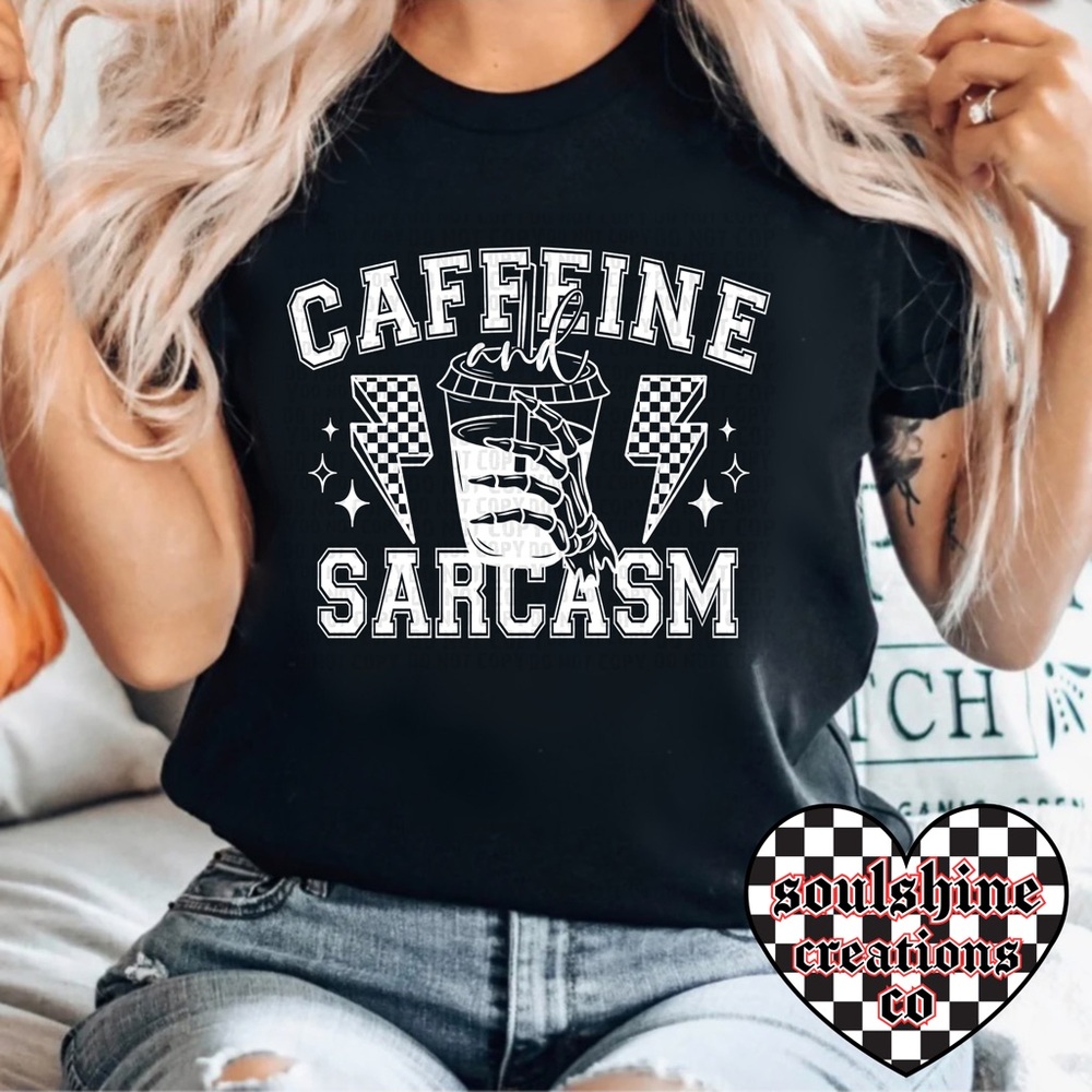 Caffeine Sarcasm Coffee Tee Shirt
